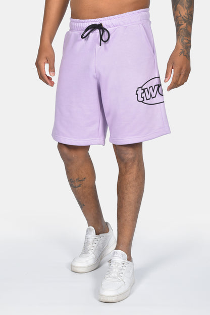 Ανδρική Βερμούδα Oversized Print Two Brothers Λιλά