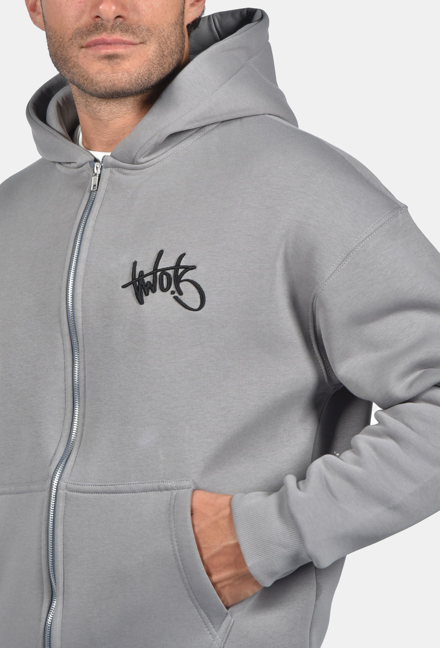 Ζακέτα Φούτερ κουκούλα Two Brothers  - Γκρί