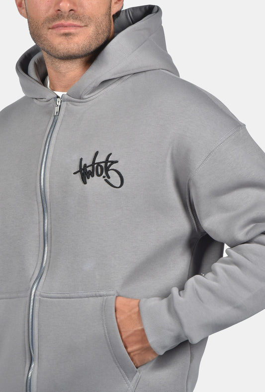 Ζακέτα Φούτερ κουκούλα Two Brothers  - Γκρί