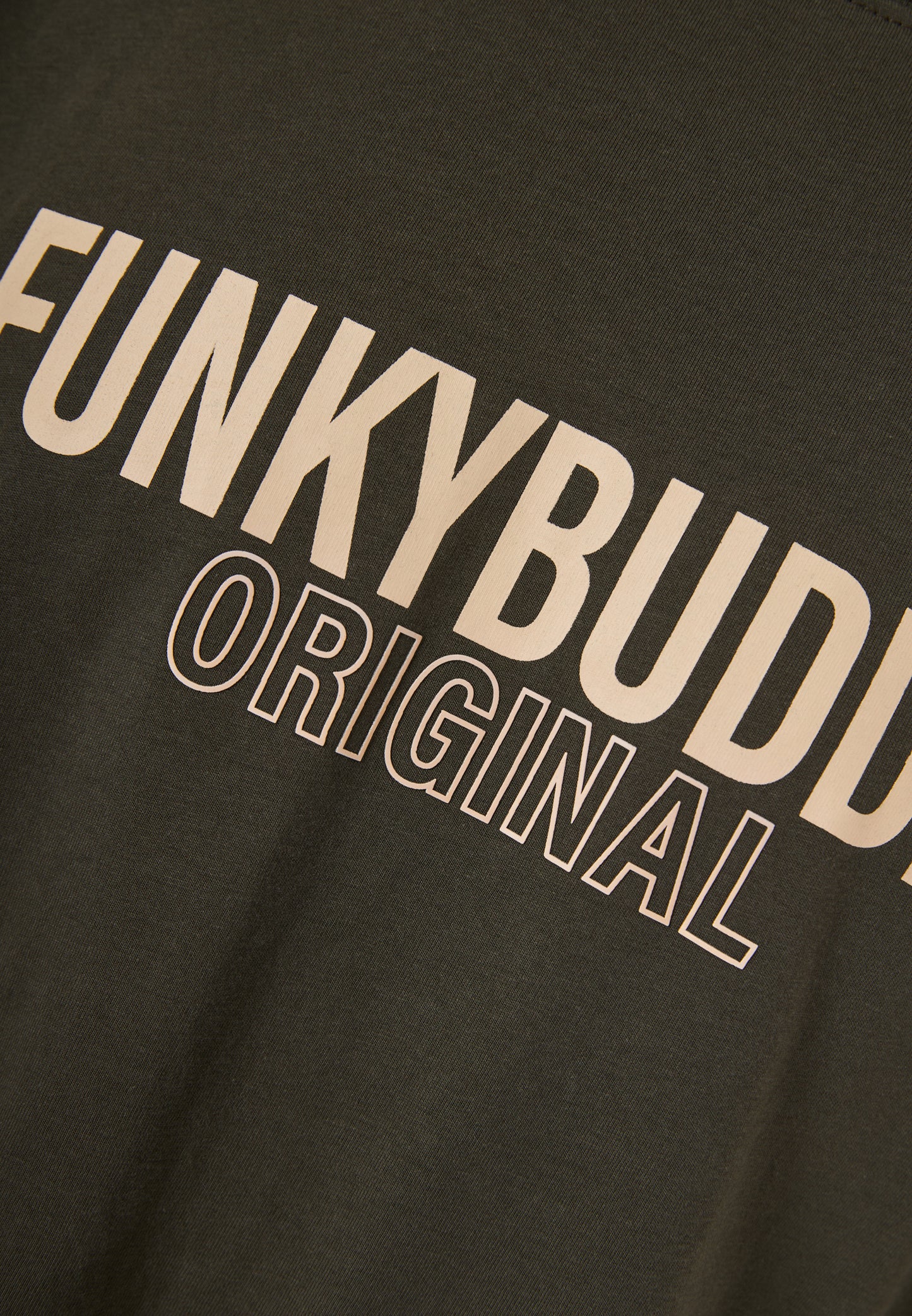 Ανδρικό T-Shirt Relax Fit Funky Buddha Χακί