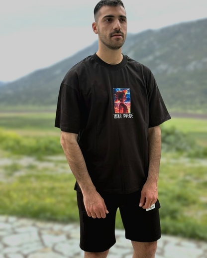 T-Shirt Oversize Shanks Logo - Μαύρο