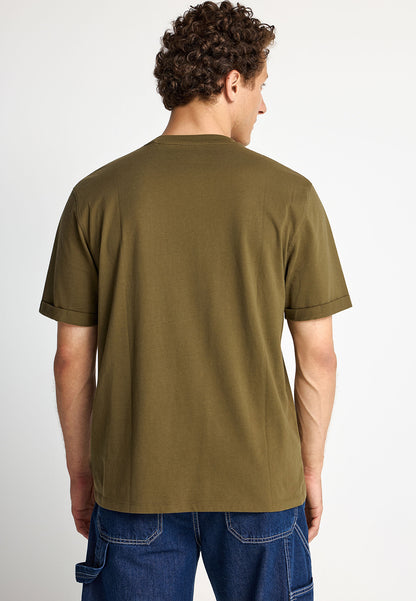 Ανδρικό T-Shirt Relax Fit Funky Buddha Χακί