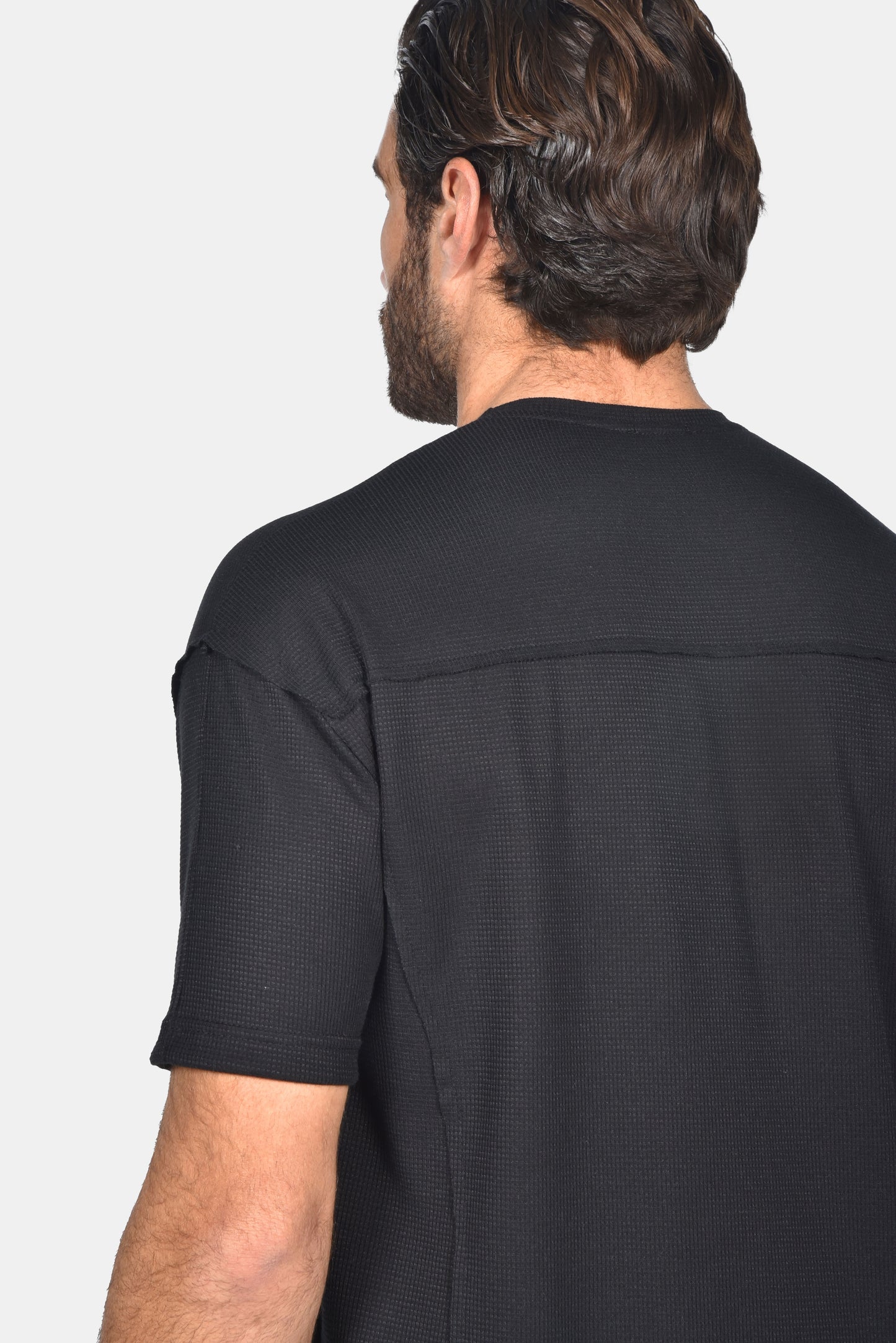 Ανδρικό t-shirt waffle Two Brothers Μαύρο
