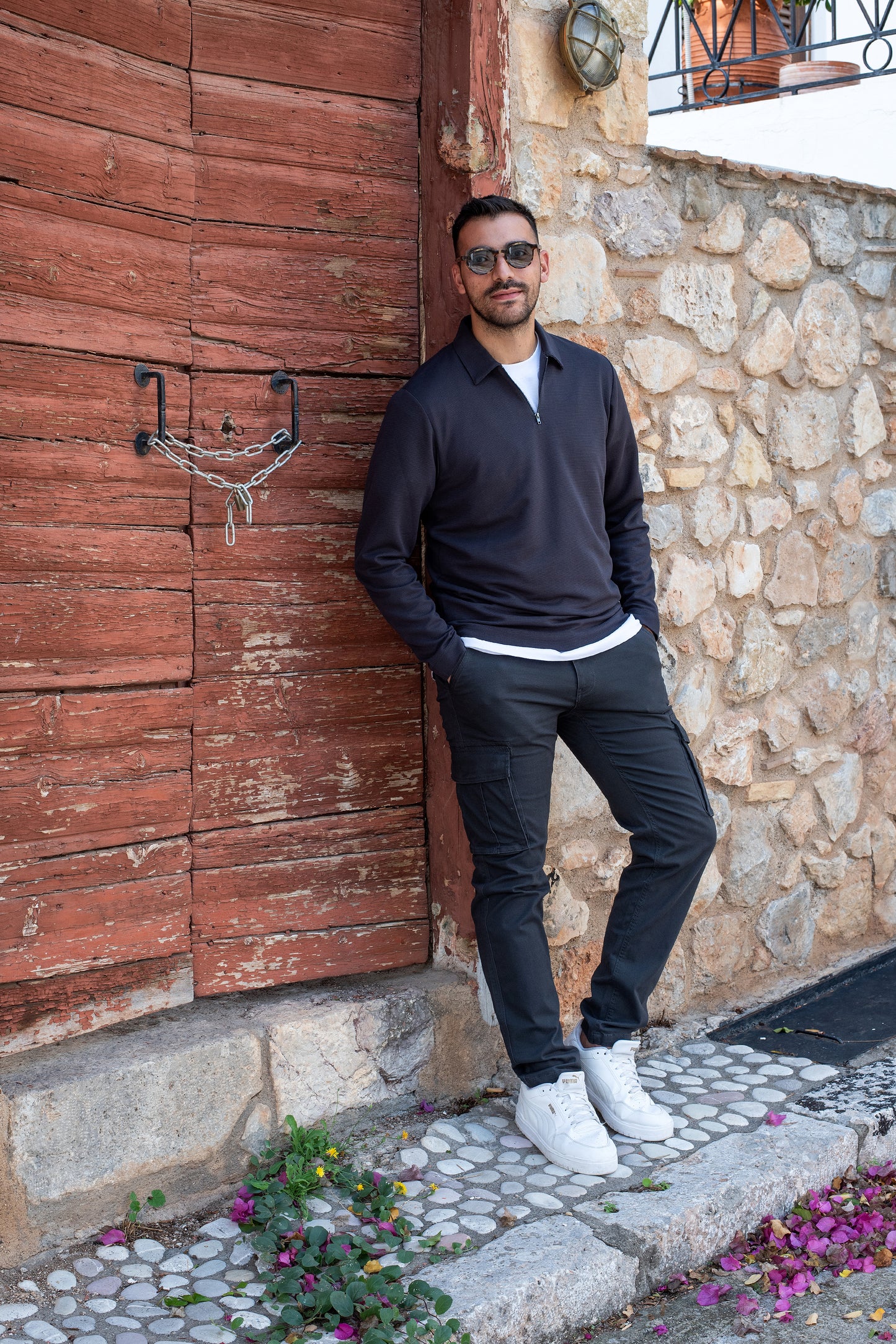 Μπλούζα Πόλο Πικέ Hackers - Γκρί