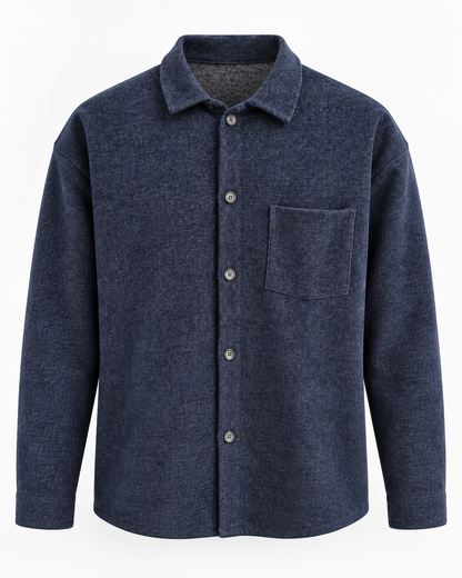 Ανδρικό Overshirt Πουκάμισο New wave Μπλέ Σκούρο