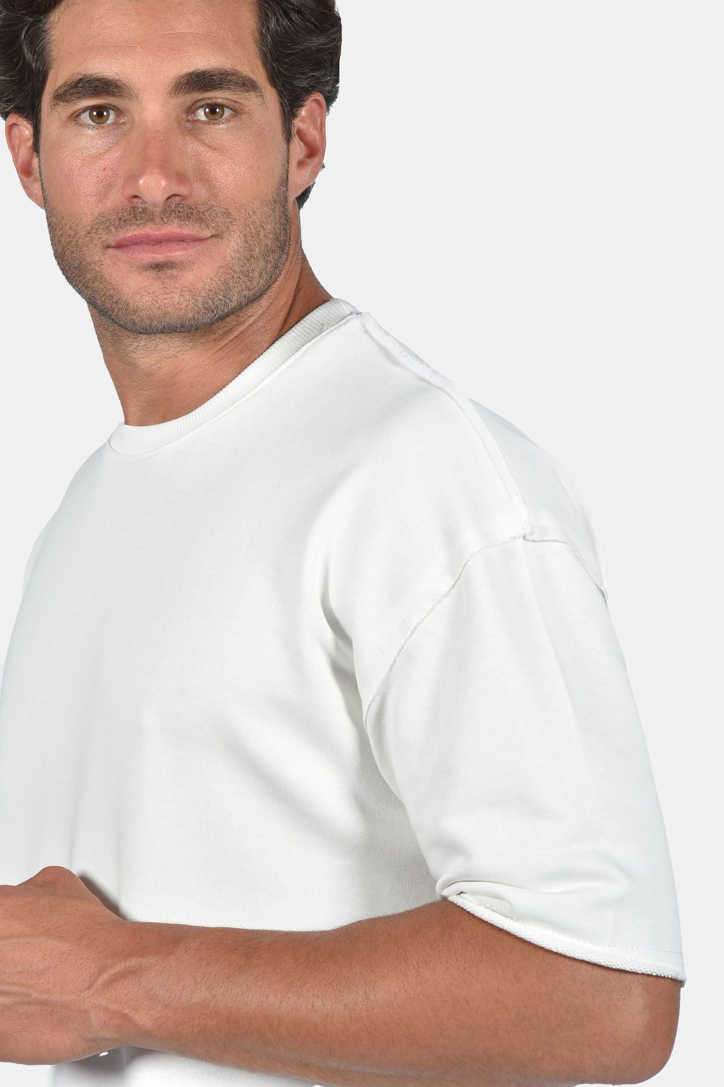 T-Shirt Oversized Σχεδιαστικό Two Brother - Λευκό