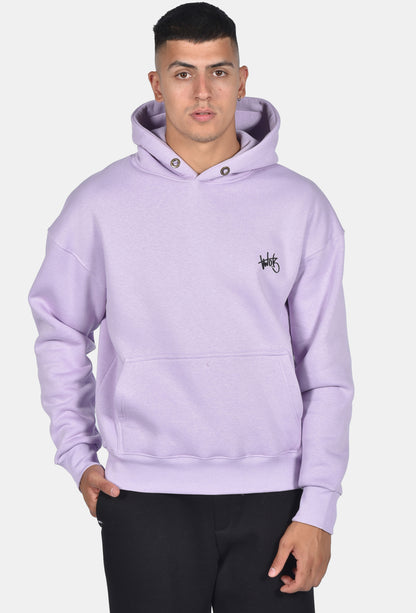 Oversize Hoodie Two Brothers Logo - Λιλά