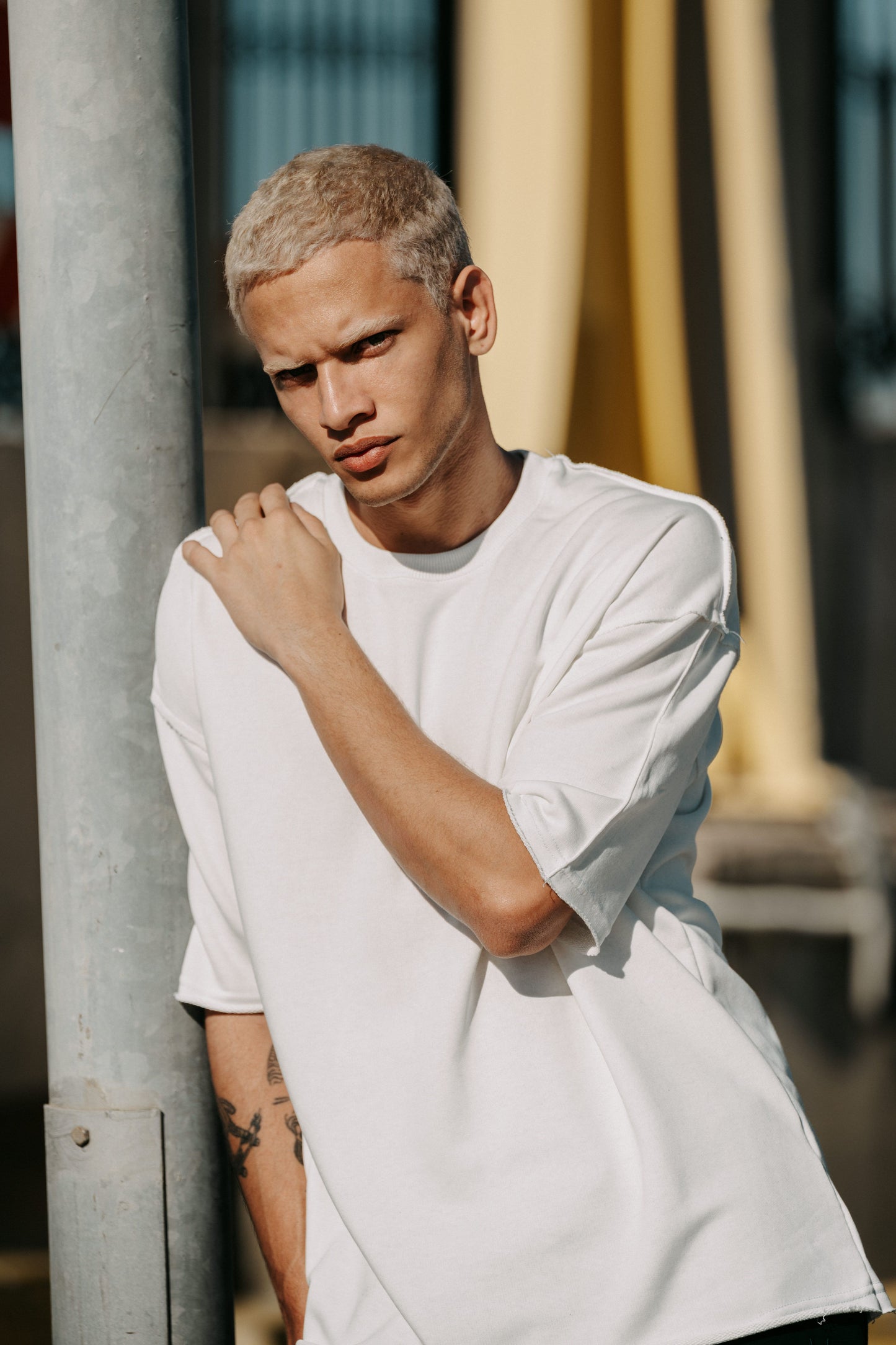 T-Shirt Oversized Σχεδιαστικό Two Brother - Λευκό