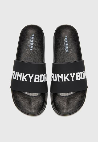 Ανδρική Pool Slider Funky Buddha παντόφλα Μαύρη