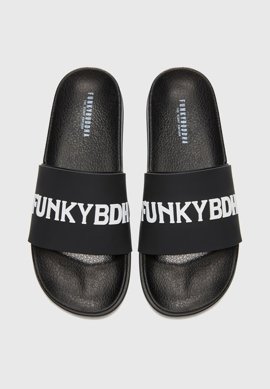 Ανδρική Pool Slider Funky Buddha παντόφλα Μαύρη