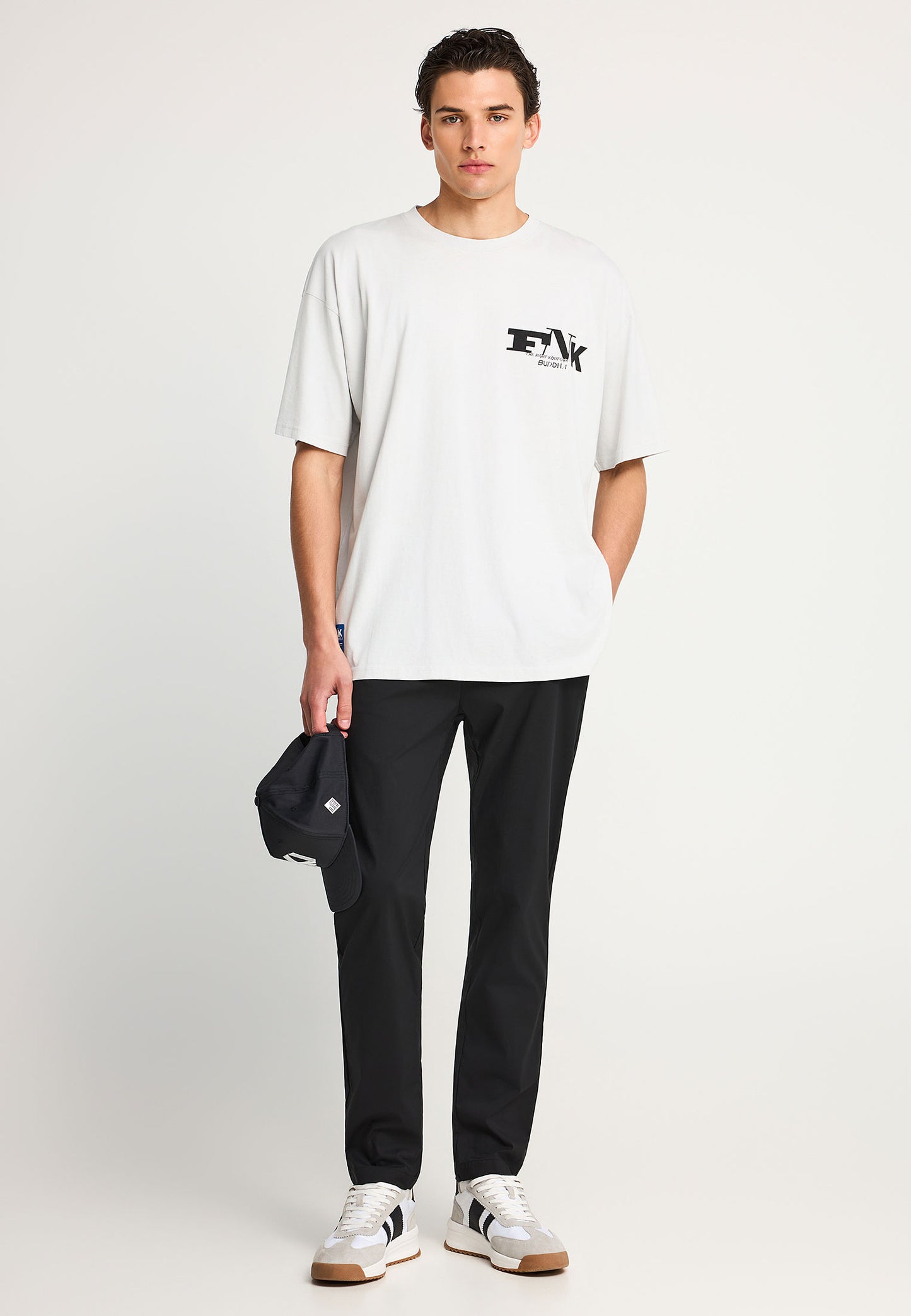Ανδρικό Oversized T-Shirt Logo Funky Buddha - Mist