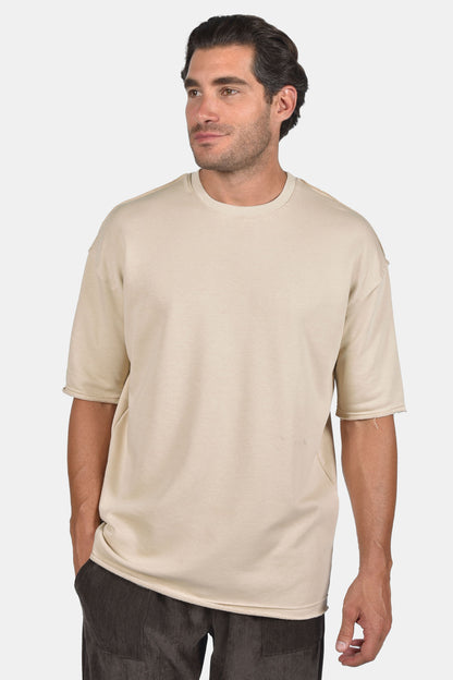 T-Shirt Oversized Σχεδιαστικό Two Brother - Μπέζ