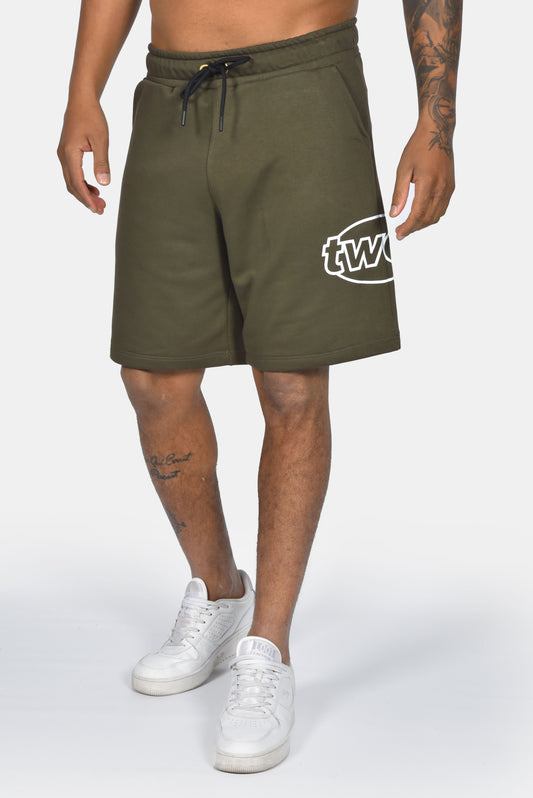 Ανδρική Βερμούδα Oversized Print Two Brothers Χακι
