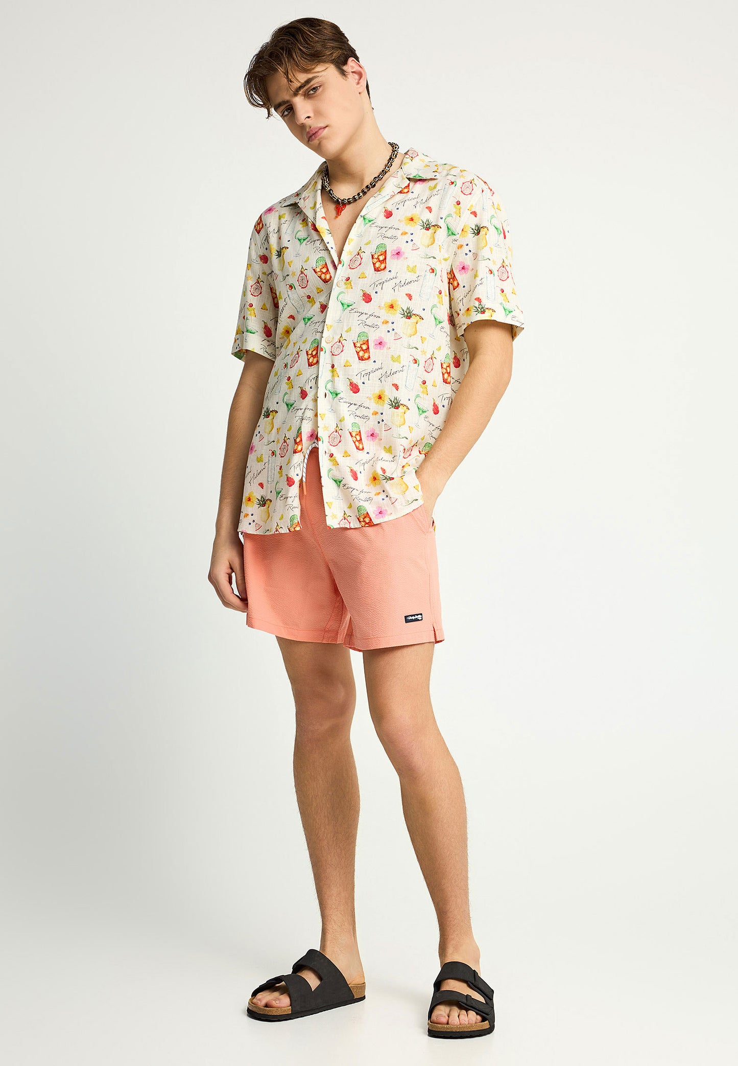 Ανδρικό Μαγιό Wafle Funky Buddha Coral Sand
