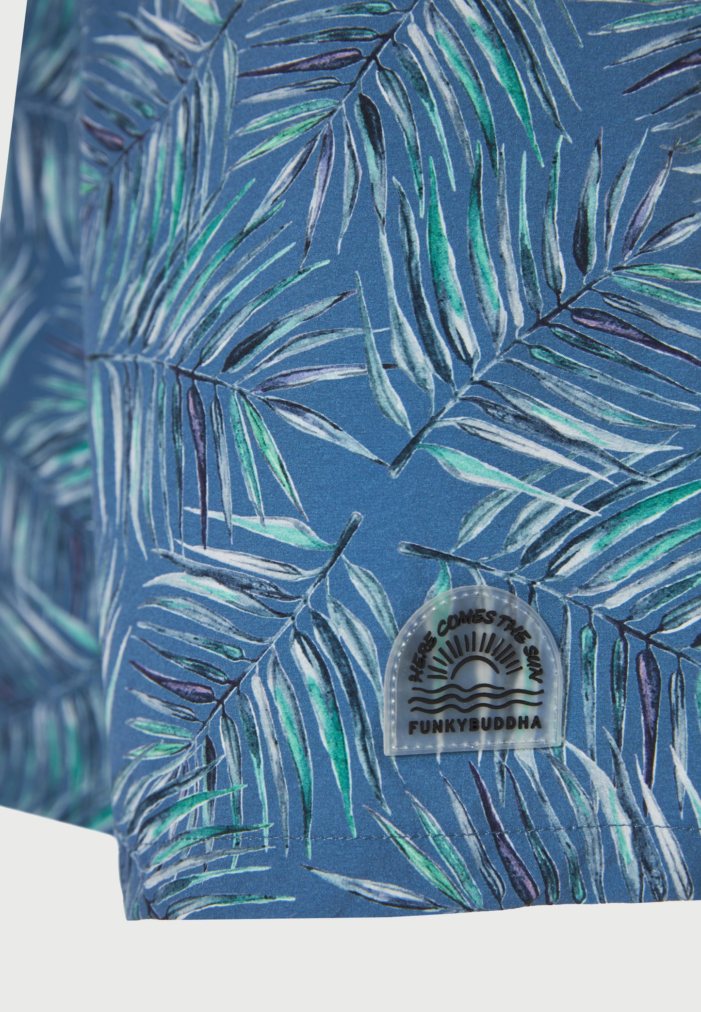 Ανδρικό Μαγιό Tropical Print Funky Buddha Μπλε