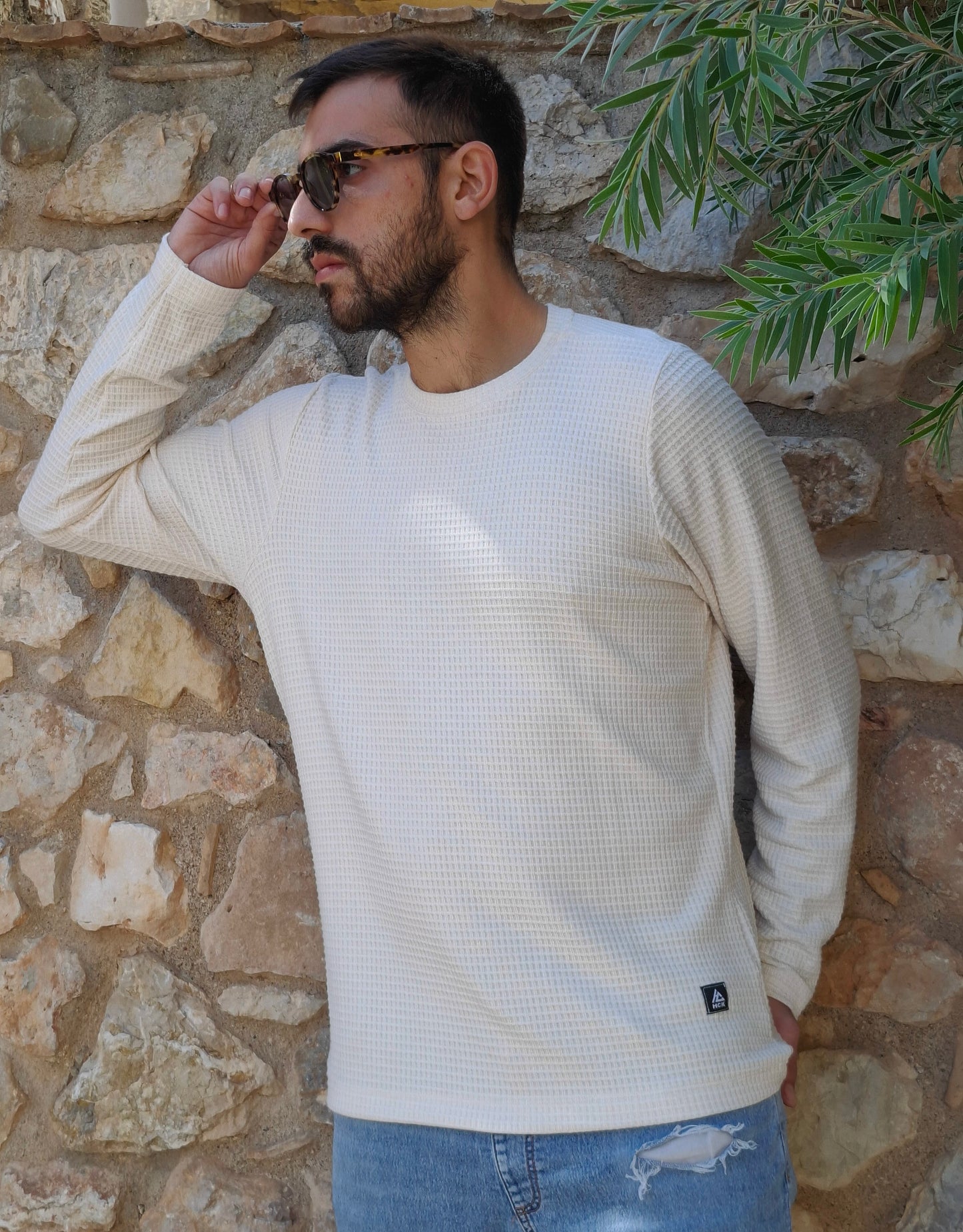 Μπλούζα Waffle Hackers  - Μπέζ