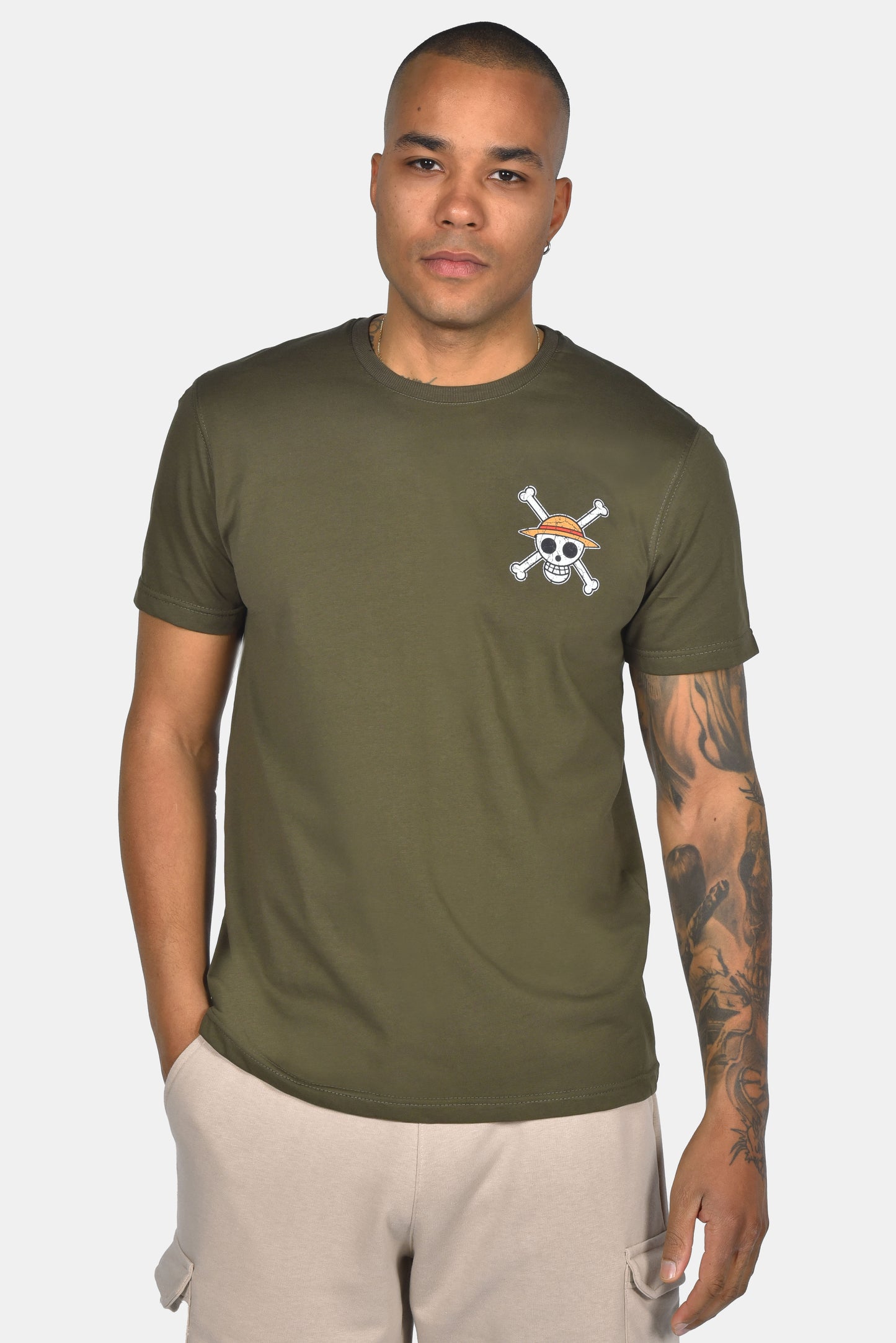 Ανδρικό T-Shirt One Piece Χακί