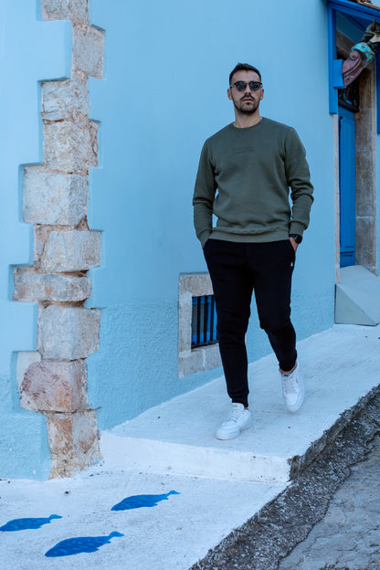 Μπλούζα Φούτερ Clever  - Χακί