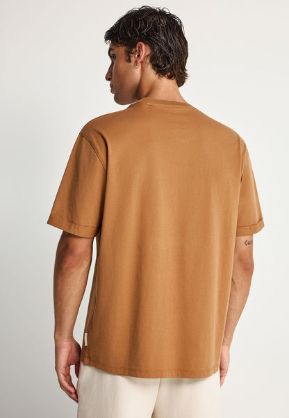 Ανδρικό T-Shirt Relax Fit Funky Buddha Mustard