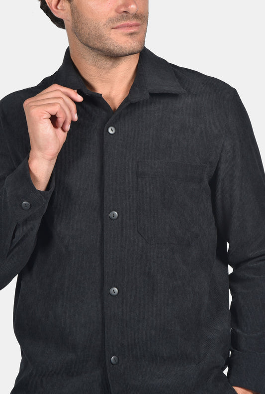 Πουκάμισο Κοτλέ Two Brothers - Μαύρο