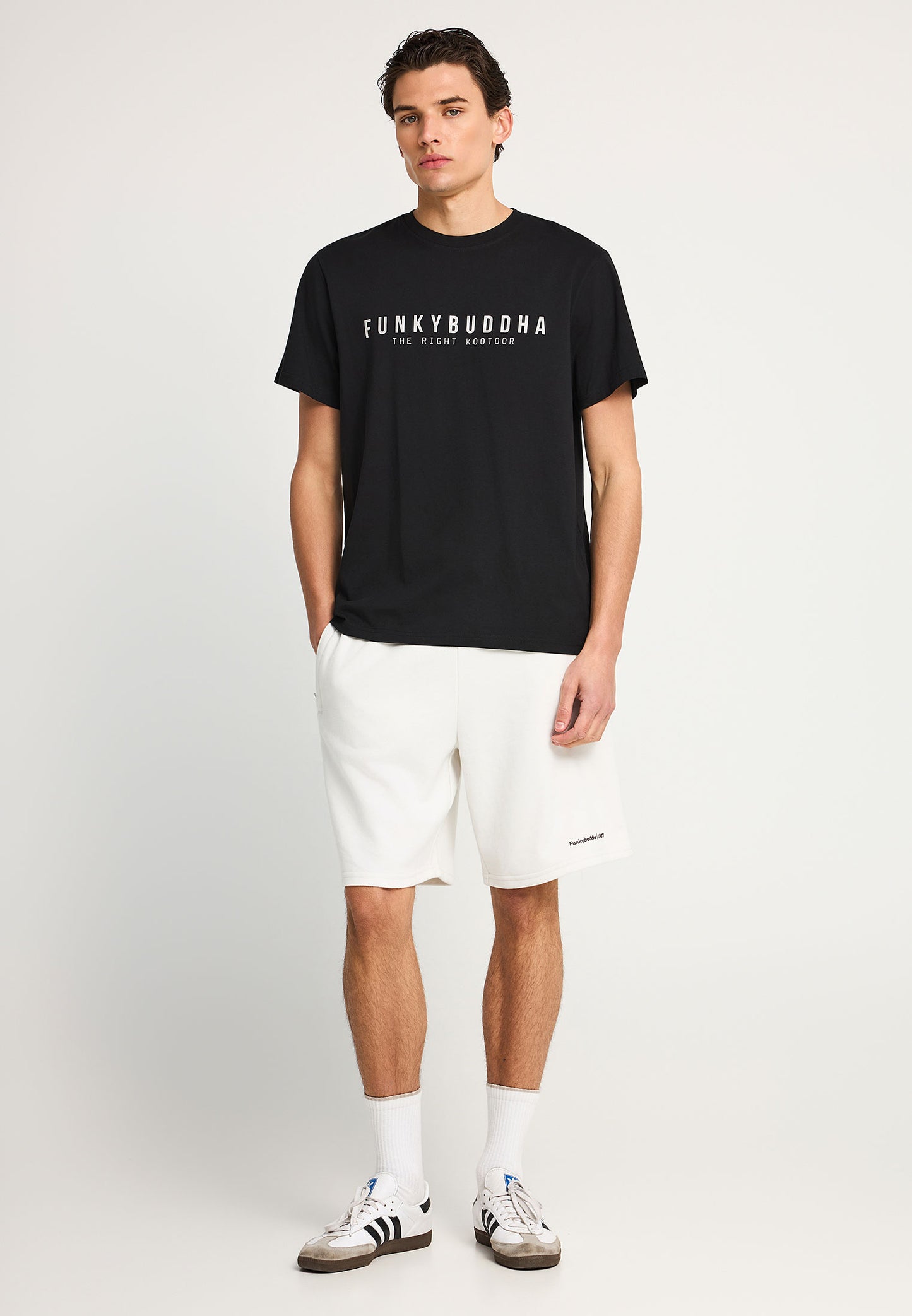 Ανδρικό Μαύρο T-Shirt Funky Buddha Essential Μαύρο