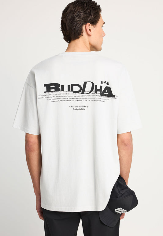 Ανδρικό Oversized T-Shirt Logo Funky Buddha - Mist
