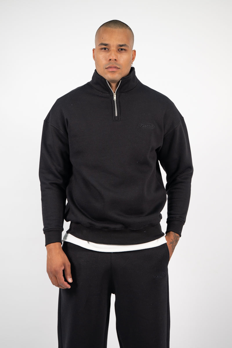 Ανδρικό Φούτερ Half Zip Two Brothers Μαύρο