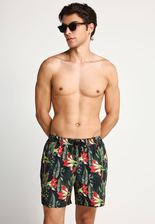 Ανδρικό Μαγιό Floral Funky Buddha Μαύρο
