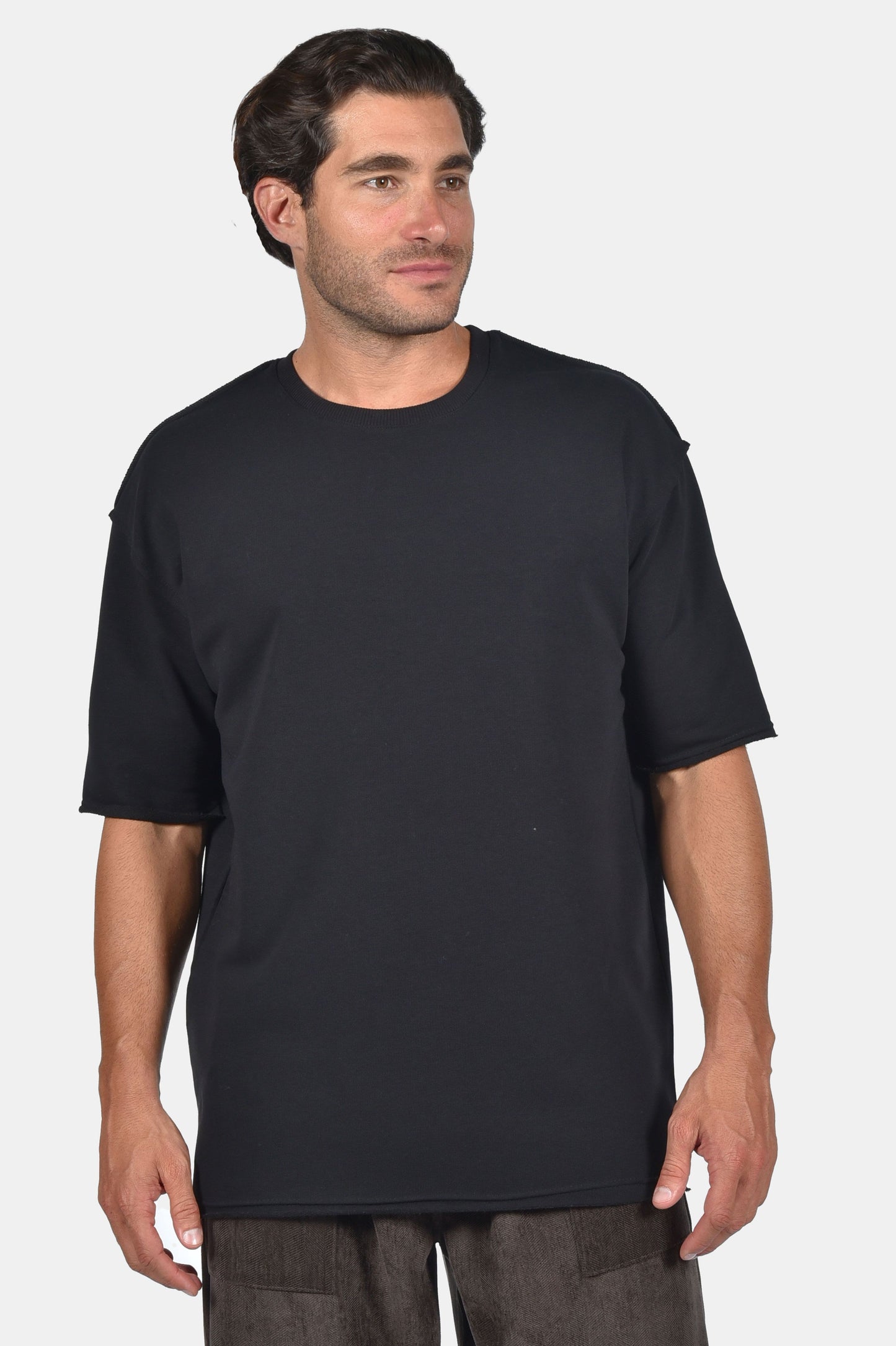 T-Shirt Oversized Σχεδιαστικό Two Brother - Μαύρο