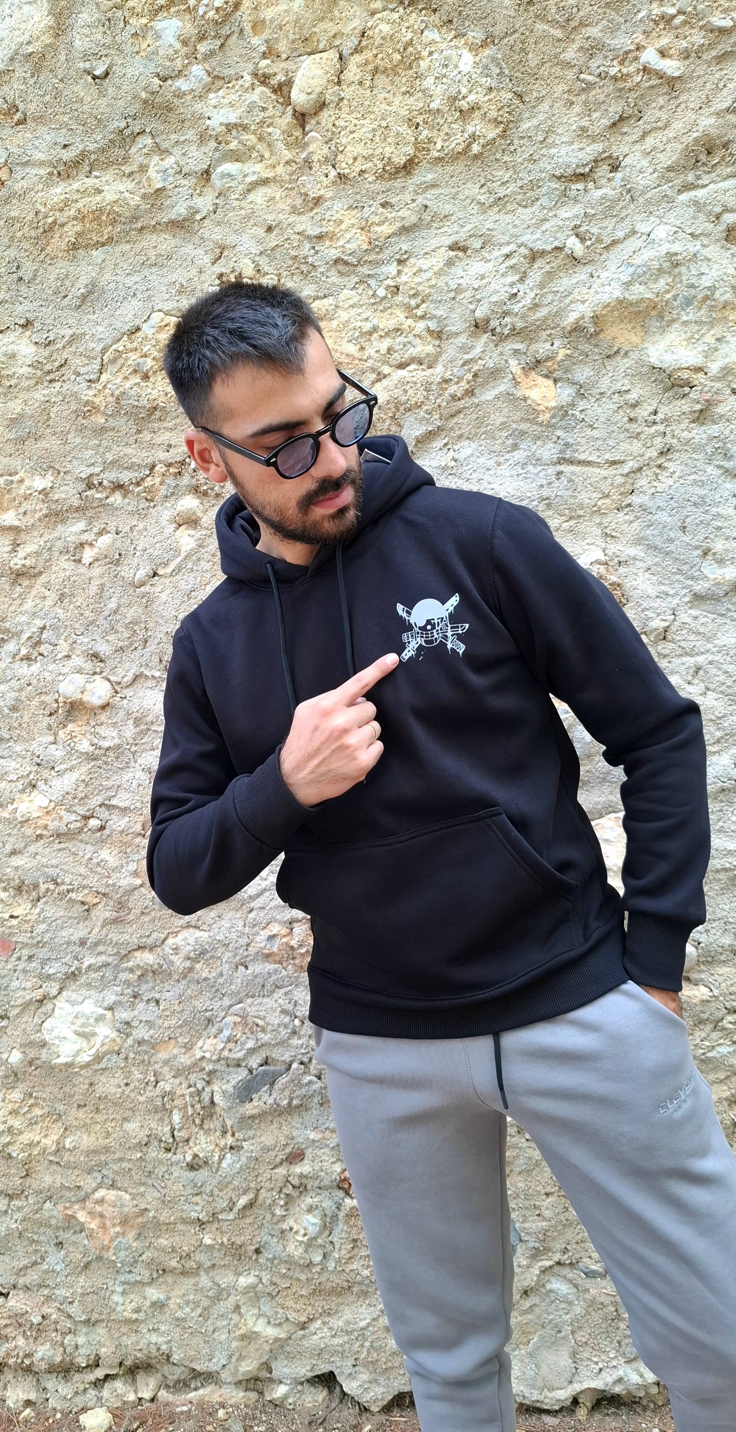 Φούτερ Zoro Logo Clever - Μαύρο