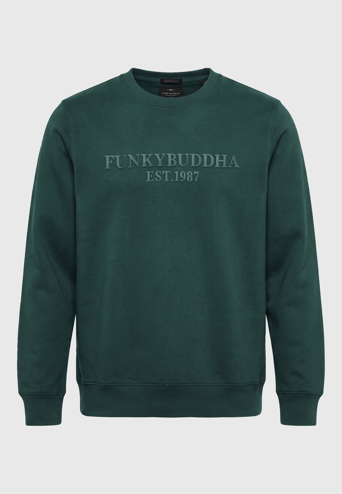 Ανδρική Φούτερ Μπλούζα Funky Buddha Green Storm