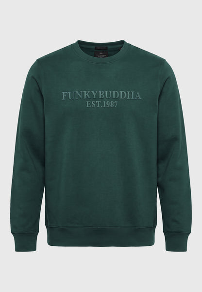 Ανδρική Φούτερ Μπλούζα Funky Buddha Green Storm