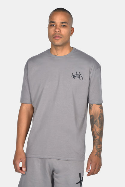 Ανδρικό Oversized T-Shirt Two Brothers Γκρί