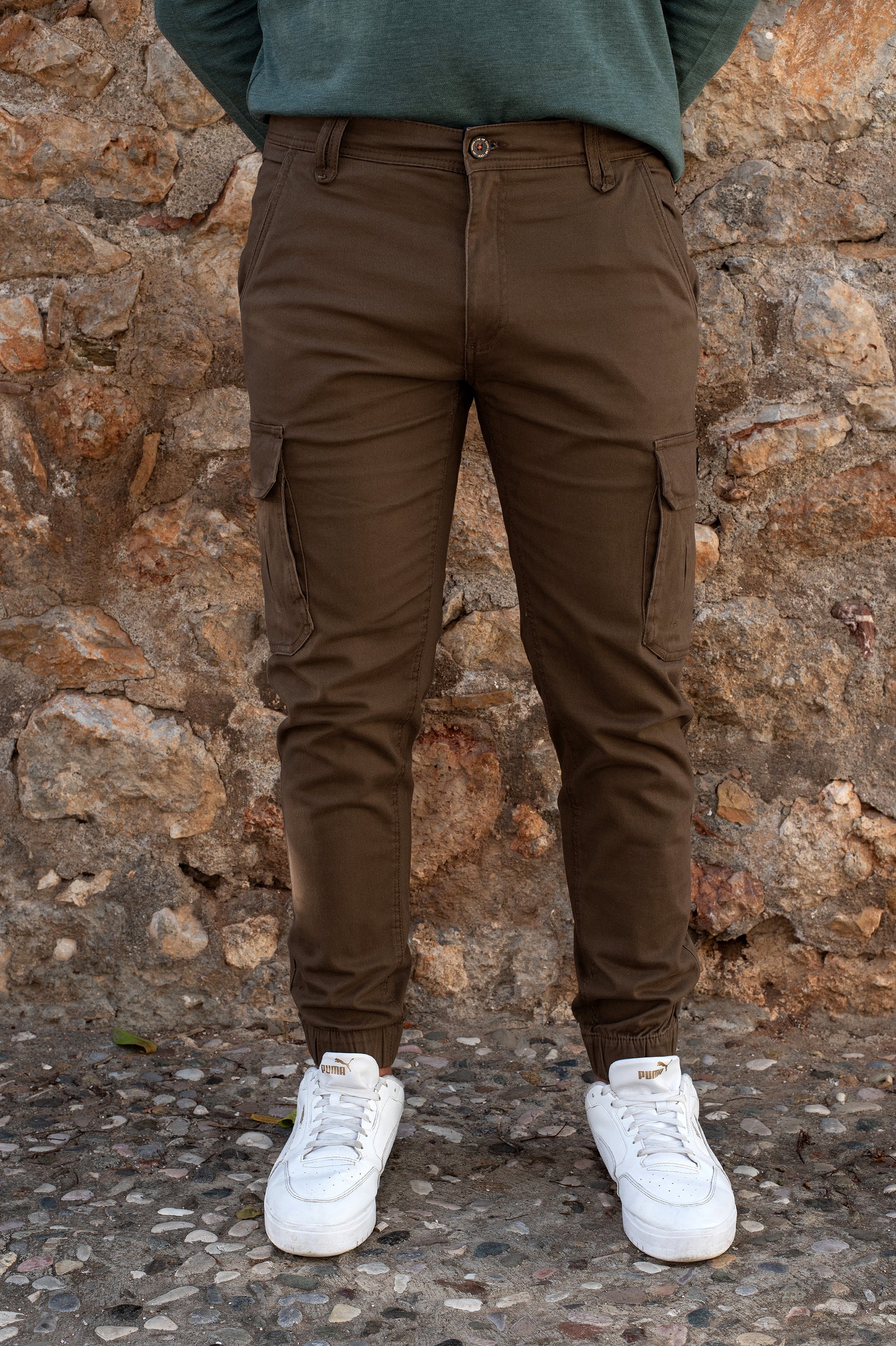 Παντελόνι Cargo Με Λάστιχο Vanhipster - Καφέ