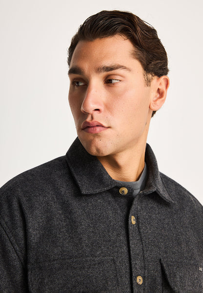 Ανδρικό Μάλλινο Overshirt Πουκάμισο  Funky Buddha