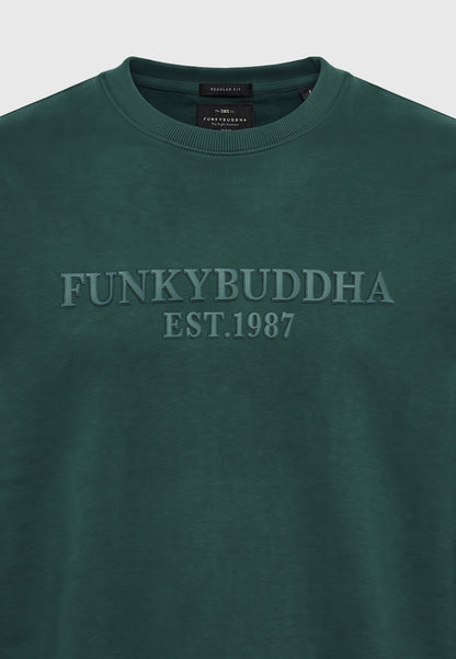 Ανδρική Φούτερ Μπλούζα Funky Buddha Green Storm