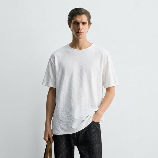 Ανδρικό Oversized T-Shirt Amg Kedi Λευκό