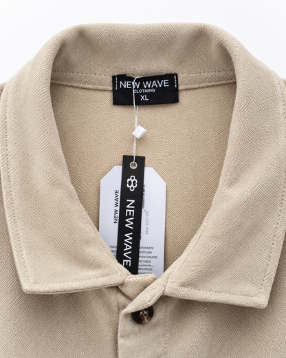 Ανδρικό Overshirt Πουκάμισο New wave Μπέζ