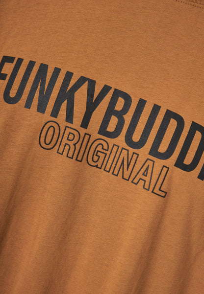 Ανδρικό T-Shirt Relax Fit Funky Buddha Mustard