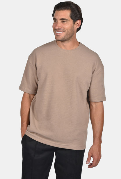 T-Shirt Oversize Two Brothers - Μπέζ Σκούρο