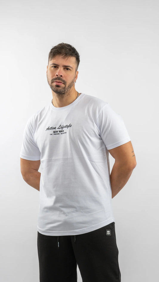 T-Shirt Active Logo - Λευκό