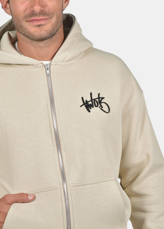 Ζακέτα Φούτερ κουκούλα Two Brothers  - Μπέζ