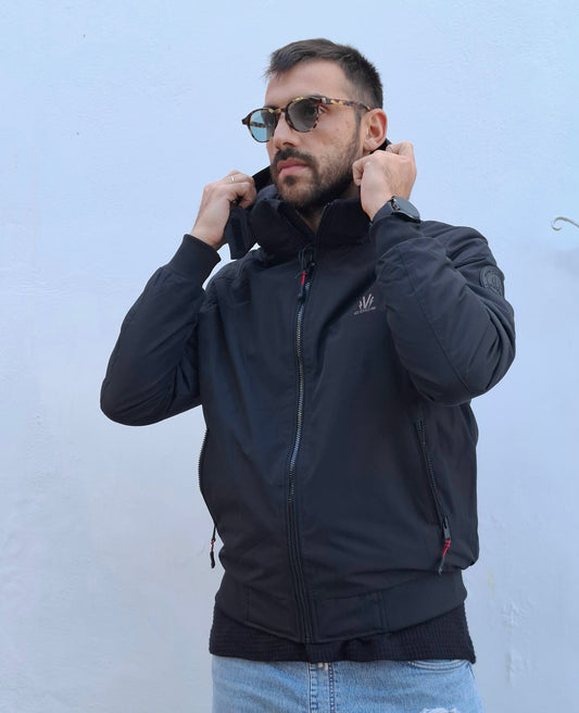 Ανδρικό Μπουφάν Slim Fit V-CODE 521 - Μαύρο
