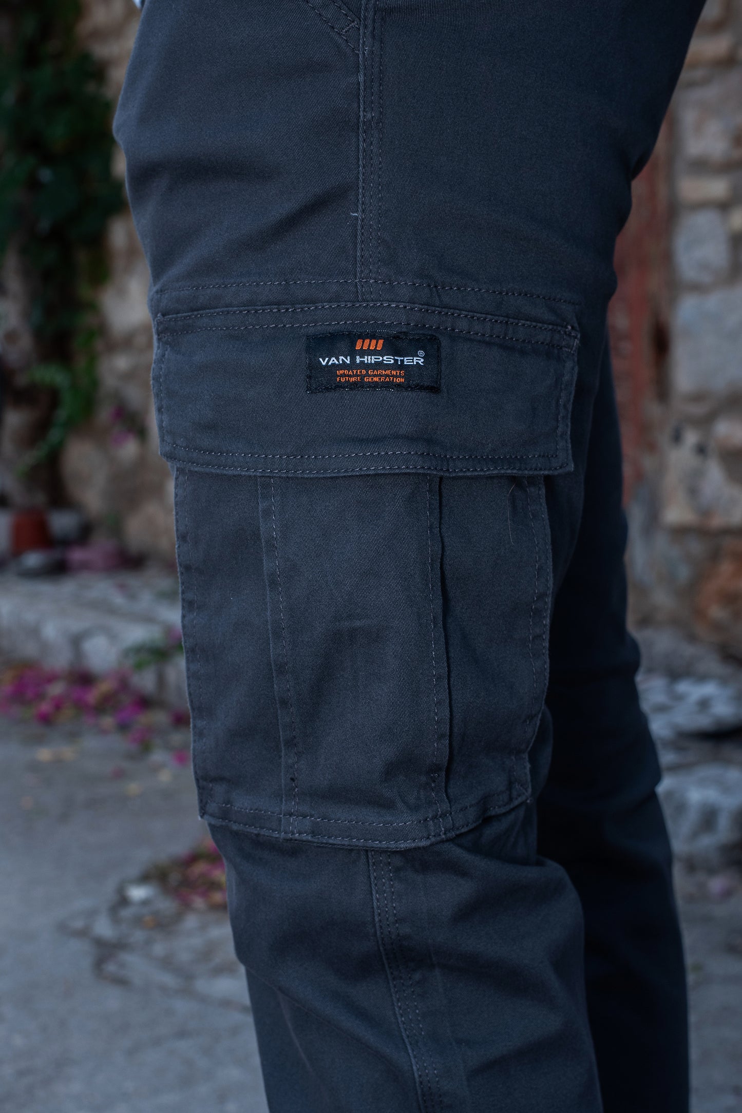 Παντελόνι Cargo Vanhipster - Ανθρακί