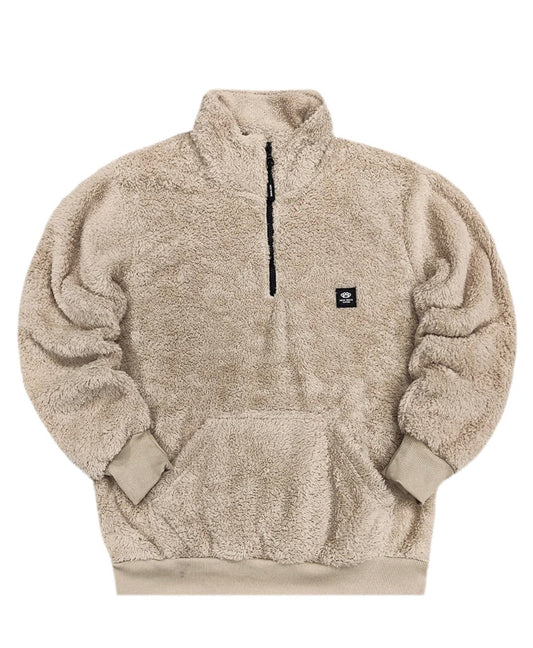 NEW WAVE SWEATSHIRT HALF ZIP - ΕΚΡΟΥ