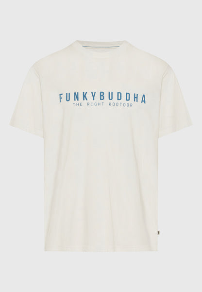 Ανδρικό Μαύρο T-Shirt Funky Buddha Essential Λευκό