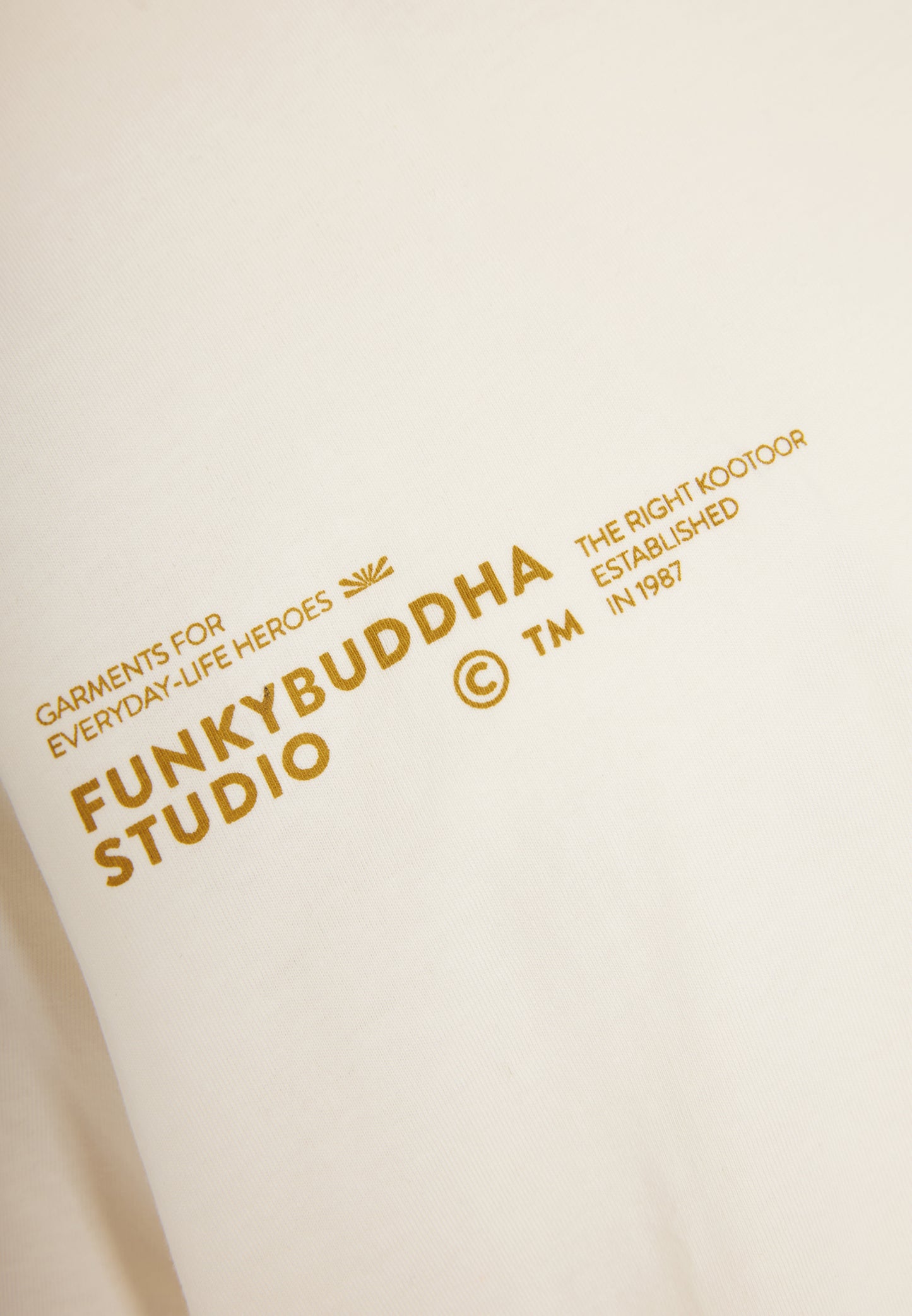Ανδρικό T-shirt Logo Print Funky Buddha Off-White